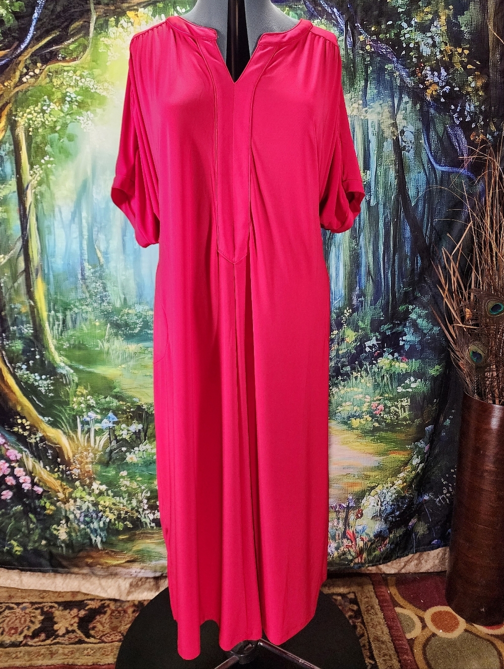 RENEE GREENSTEIN Attitudes By Renee RED Everywhere Everyday Dress NWT SIZE XL